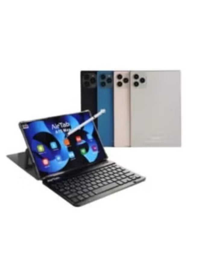 AIR TAB تابلت أندرويد 10.1 بوصة مع 16 جيجابايت رام و 1 تيرابايت تخزين | شريحة مزدوجة 4G LTE + واي فاي | شاشة HD | معالج رباعي النواة لأداء سريع | عمر بطارية طويل | يتضمن قلم وكيبورد | تابلت محمول للعمل والدراسة والتعلم | أسود - Image 1